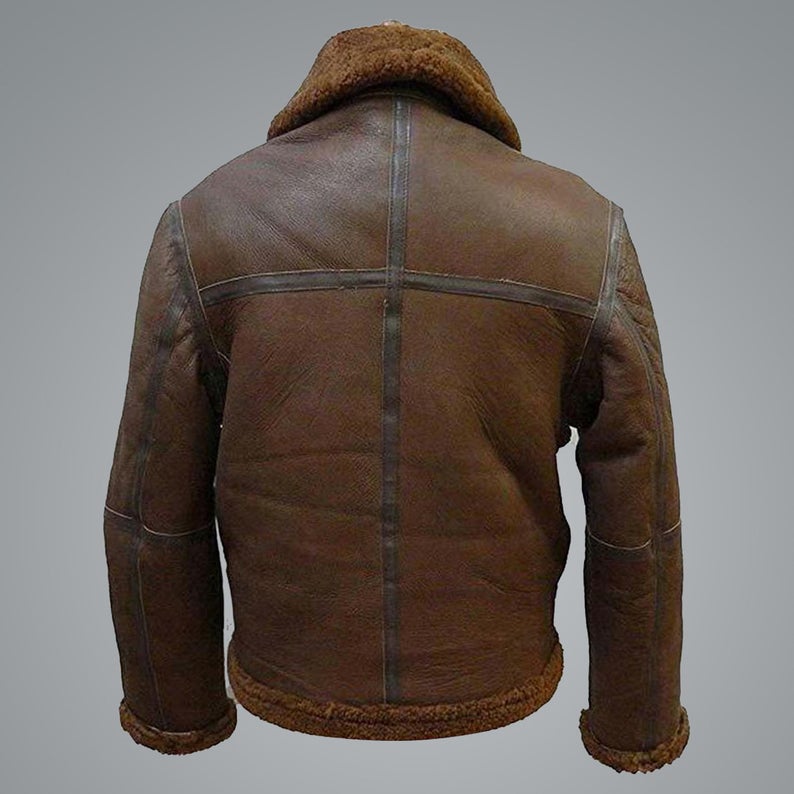 Men’s B3 Aviator RAF Shearling Flight Bomber Jacket | Rugged Heritage Command | Full Grain Apparel