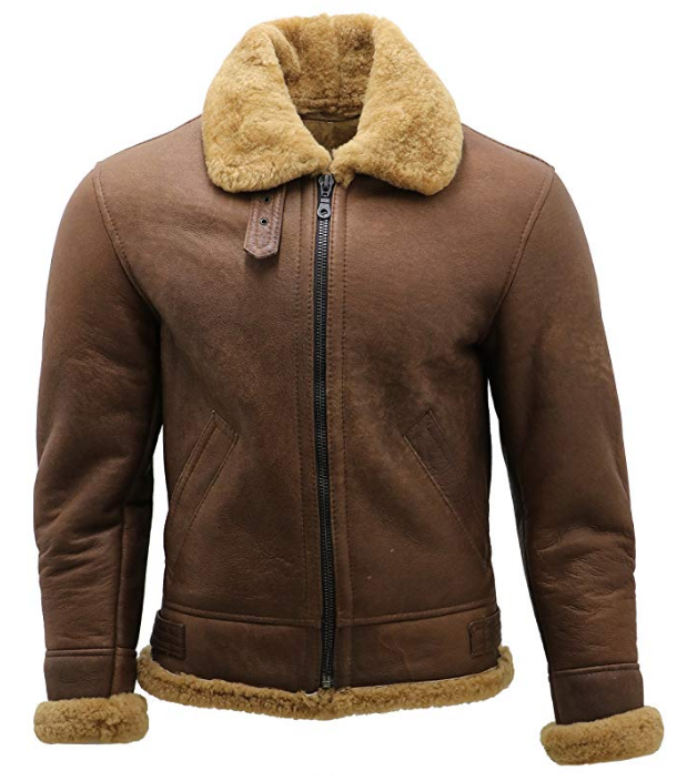 Men’s B3 Shearling Flying Aviator Jacket | Rugged Tactical Command | Full Grain Apparel