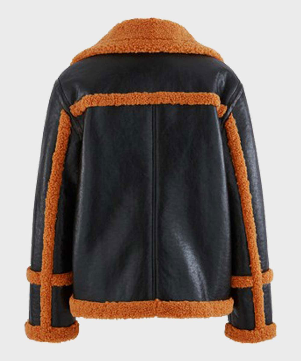 Aviador "Hybrid-B3" para hombre | Marrón Tostado y Ónix Bicolor | Chaqueta de Vuelo de Piel de Oveja de Doble Cara de Primera Calidad | Prendas de Piel de Grano Completo