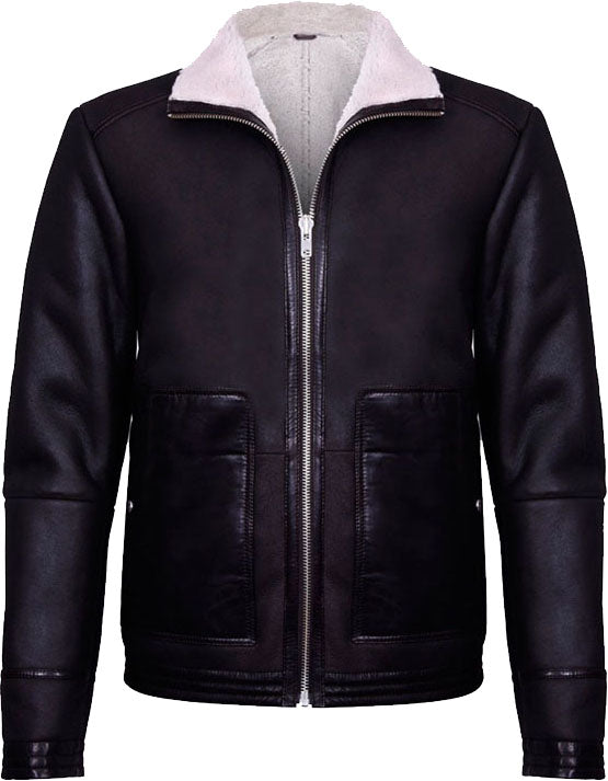 Men’s Brown Soft Aviator Leather Jacket with Fur | Rugged "Elegant" Comfort | Full Grain Apparel