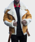 Men’s Casual Sheepskin Shearling Jacket | Rugged Everyday Luxury | Full Grain Apparel