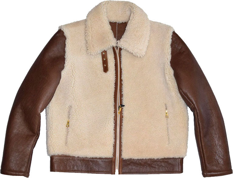 Men’s Cowhide Tan Brown Leather Jacket with Fur | Rugged Outback Heritage | Full Grain Apparel
