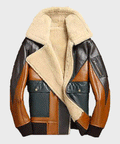 Men’s "Heritage-Flight" Bomber | Premium Sheepskin Aviator | Authentic Double-Face Shearling Winter Jacket | Full Grain Apparel