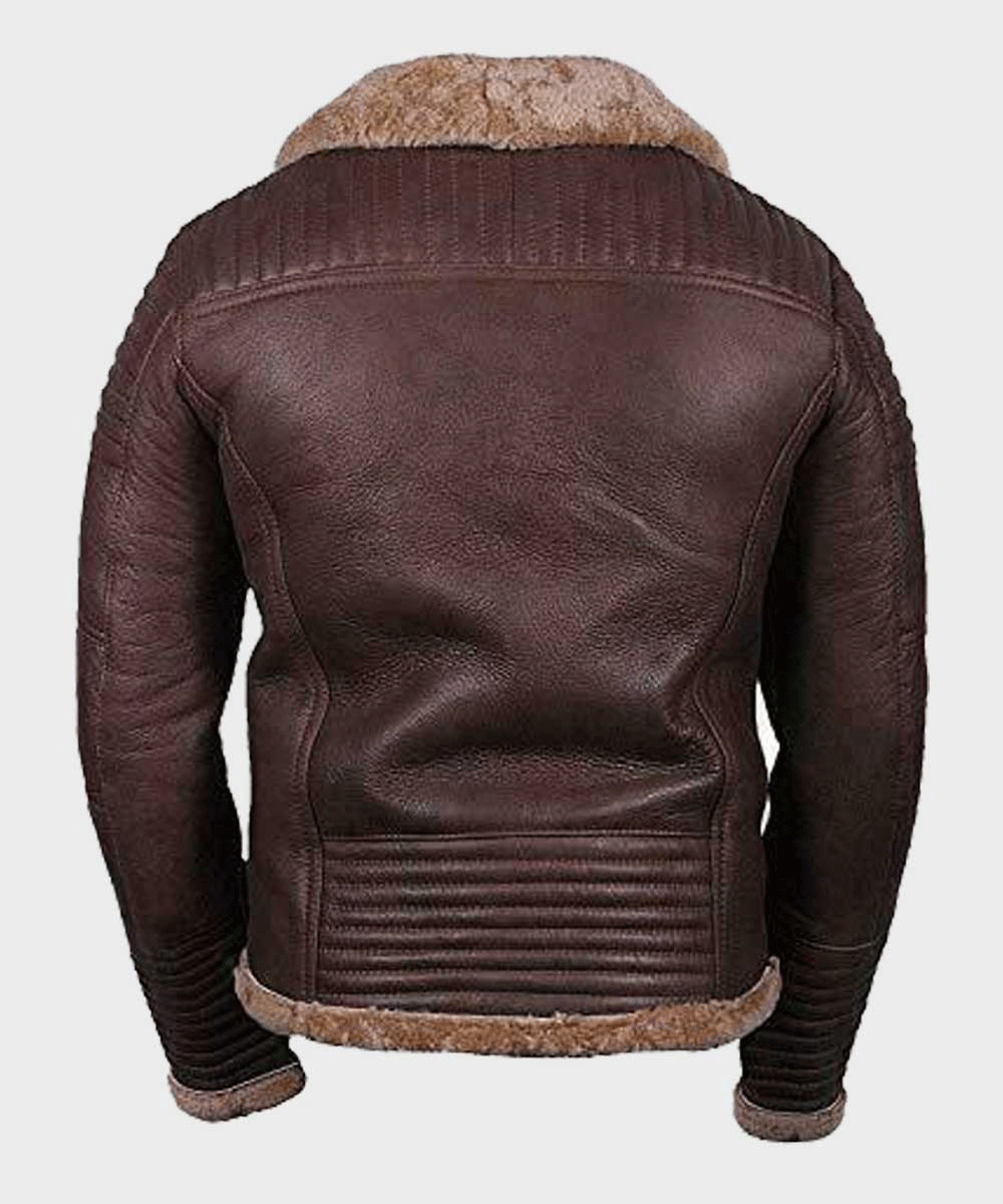Men’s "Tundra-Command" Aviator | Heritage Roasted Brown Sheepskin | Authentic Double-Face Shearling Flight Jacket | Full Grain Apparel