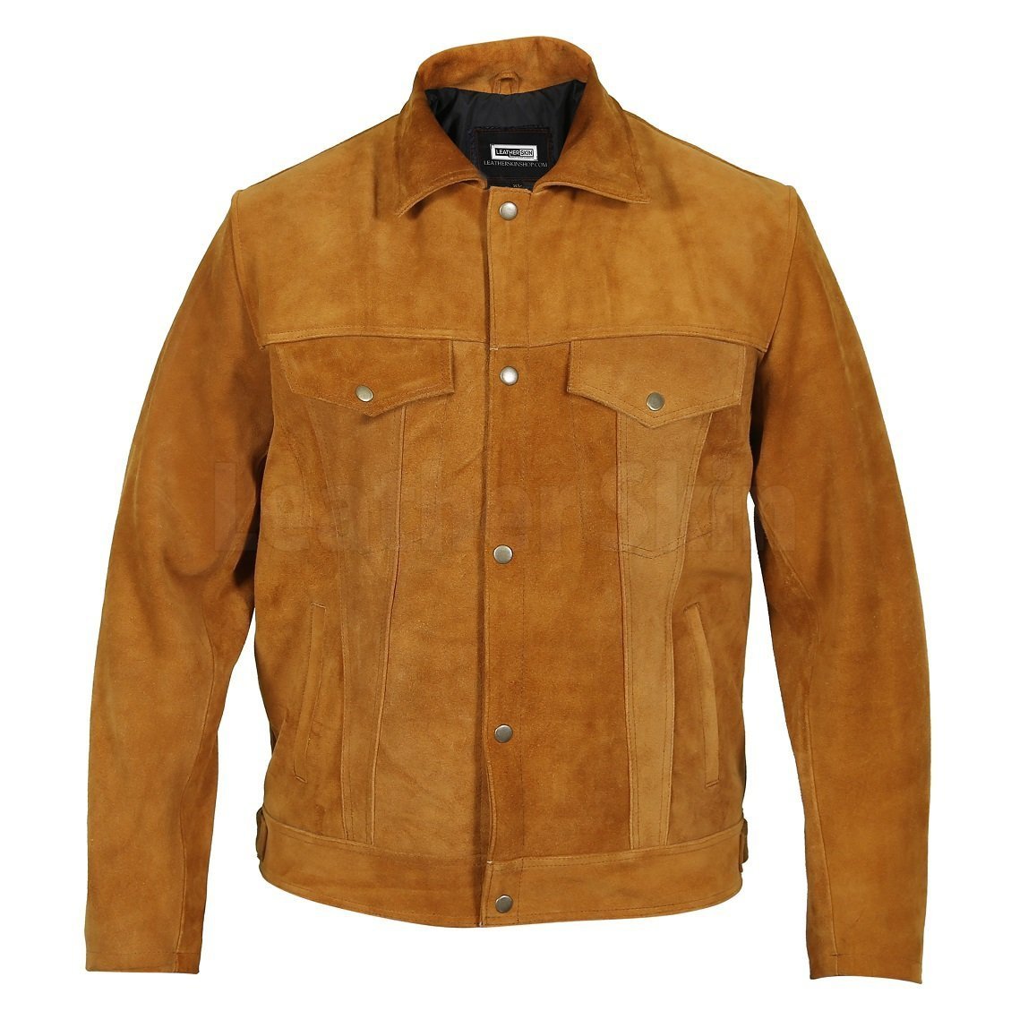 Men’s Tan Suede Leather Jacket | Full Grain Apparel