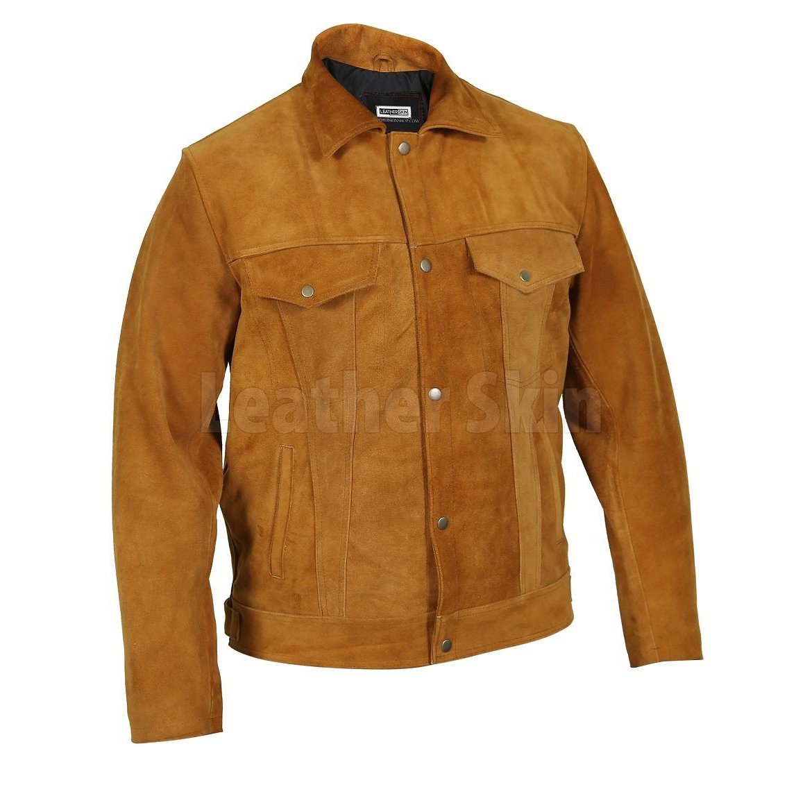 Men’s Tan Suede Leather Jacket | Full Grain Apparel