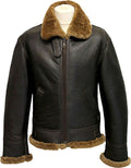 Men’s Winter Aviator B3 Leather Jacket with Fur | Rugged Arctic Commander | Full Grain Apparel