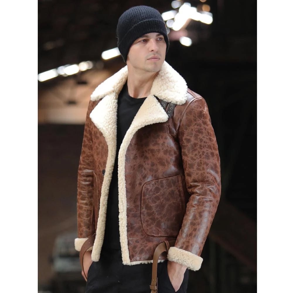 Men’s Airforce Aviator Sheepskin Leather Jacket - The Heritage Flight Master | Full Grain Apparel