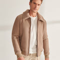 Men’s B3 Aviator Shearling Genuine Leather Bomber Jacket | Full Grain Apparel