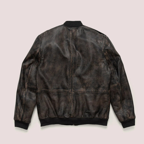 Chaqueta de piloto de hombre "Ace-Command" B3 | Piel de oveja negra y borrego | Prenda de piel plena flor