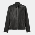Men’s "Road-King" Lambskin Biker Riding Jacket | Black Genuine Leather Moto with Quilted Detail | Full Grain Apparel