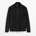 Men’s "Shadow Velvet" Suede Biker Jacket | Genuine Black Goat Suede Moto | Full Grain Apparel
