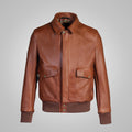 Men’s "Aviator Heritage" RAF Bomber | Premium Ginger Sheepskin | Authentic WWII Flying Leather Jacket | Full Grain Apparel
