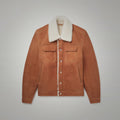 Men’s "Aspen Heritage" Suede Trucker | Premium Tobacco Calf Suede | Full Cream Shearling Lining | Full Grain Apparel