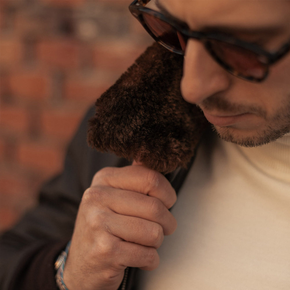 Chaqueta de vuelo M-422A "Pacific Ace" para hombre | Piel de cabra auténtica | Diseño original de la Oficina de Aeronáutica de la Marina | Prenda de piel de grano completo
