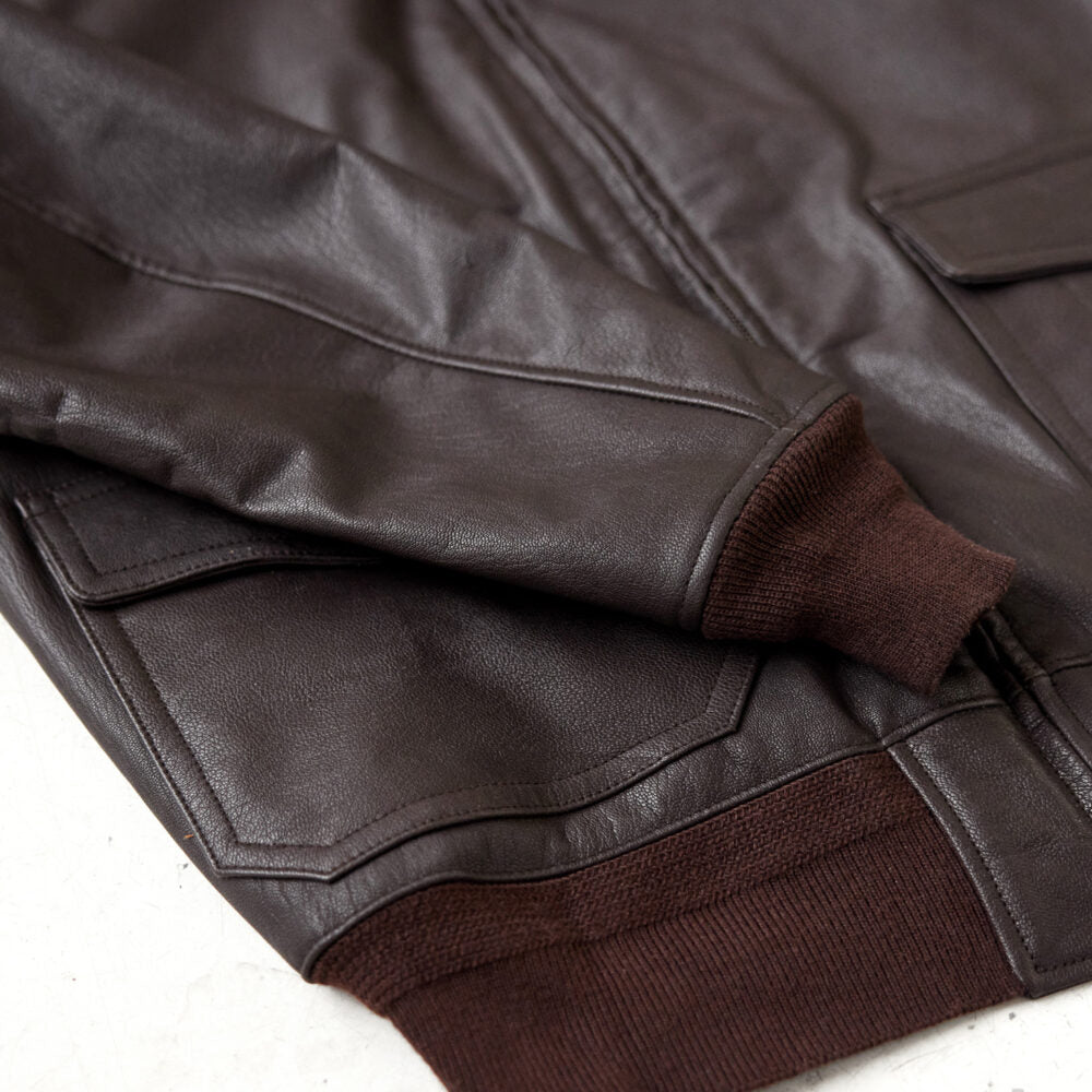 Chaqueta de vuelo M-422A "Pacific Ace" para hombre | Piel de cabra auténtica | Diseño original de la Oficina de Aeronáutica de la Marina | Prenda de piel de grano completo