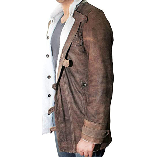 Men’s Shearling Bomber Jacket | Distressed Leather Winter Coat | Full Grain Apparel
