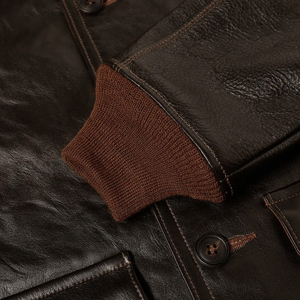 Men’s "Heritage Aviator" A-1 Flight Jacket | Vintage Brown Premium Lambskin | Full Grain Apparel