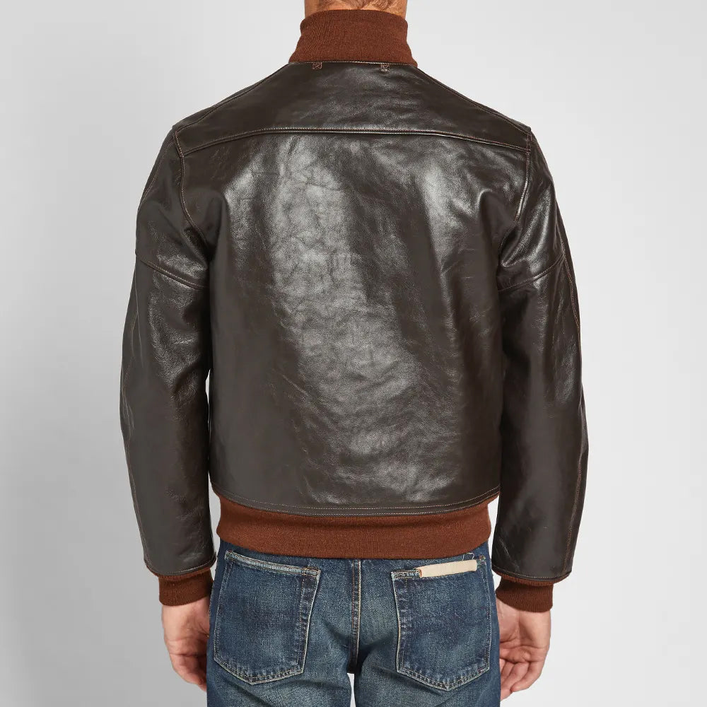 Men’s "Heritage Aviator" A-1 Flight Jacket | Vintage Brown Premium Lambskin | Full Grain Apparel