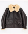 Men’s Navy M-445A Flight Shearling Leather Jacket | Rugged Naval Heritage | Full Grain Apparel