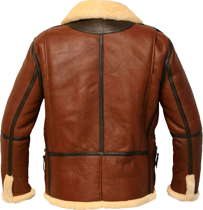 Men’s Distressed Flight Leather Jacket with Fur | Rugged Aviator Heritage | Full Grain Apparel