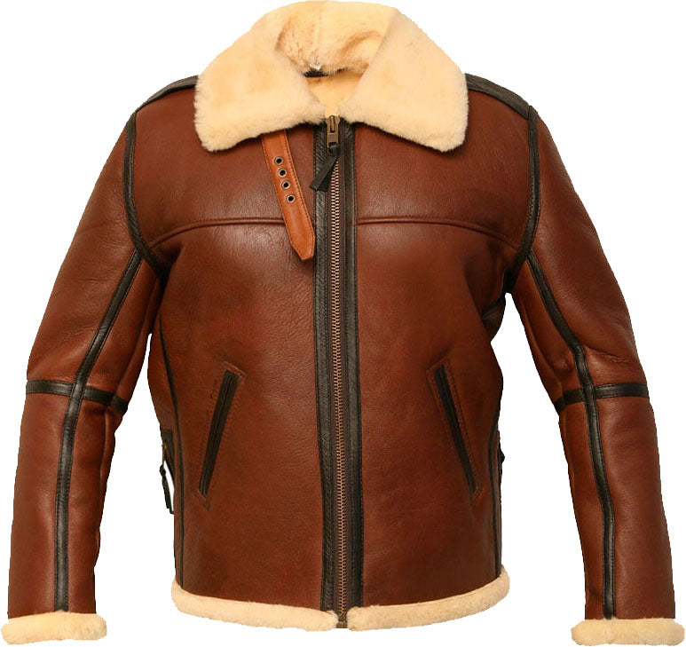 Men’s Distressed Flight Leather Jacket with Fur | Rugged Aviator Heritage | Full Grain Apparel