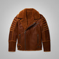 Men’s "RAF-Interceptor" B3 Moto | Premium Sheepskin Shearling | Royal Air Force Inspired Hybrid Leather Jacket | Full Grain Apparel