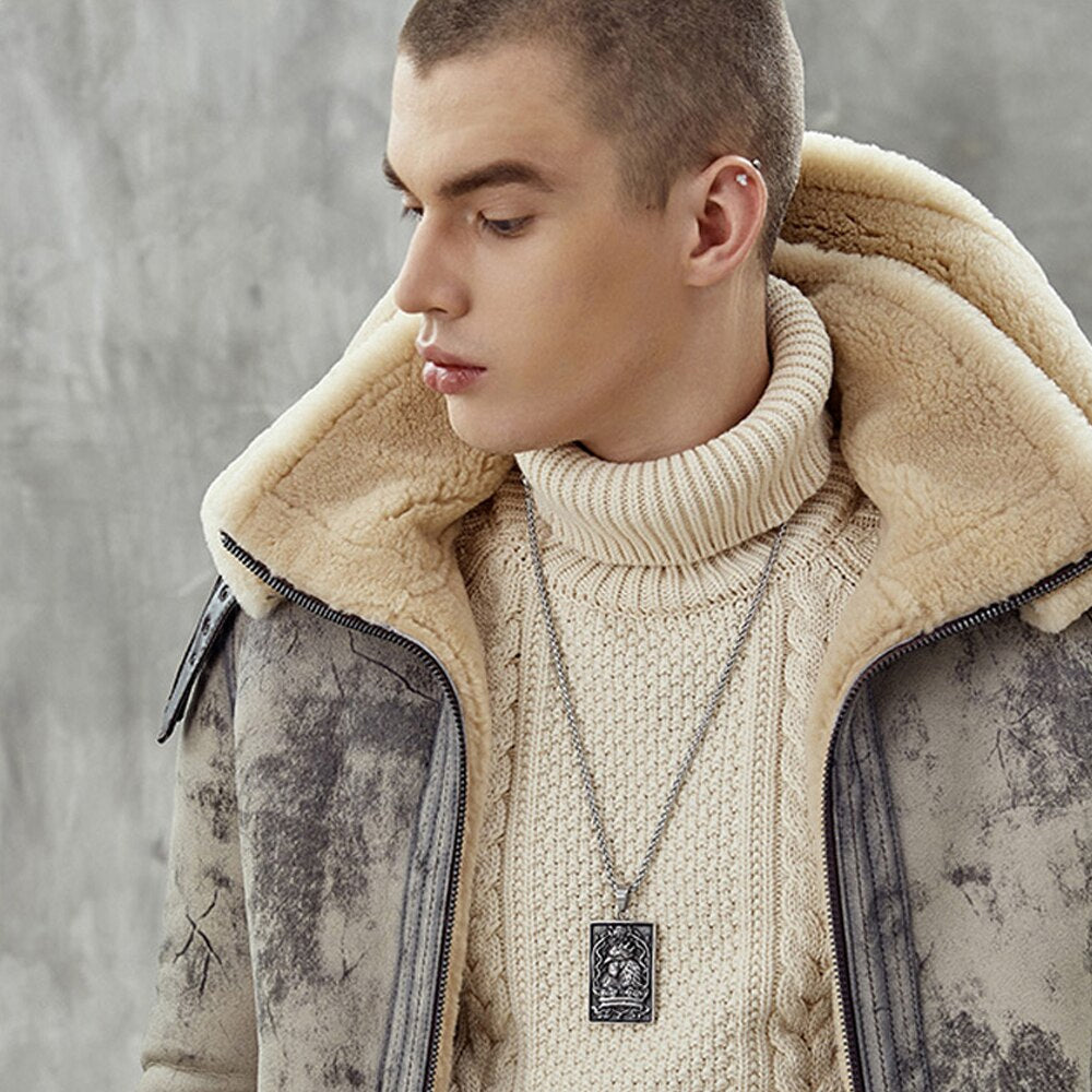 New 2022 Edition Men’s RAF Double Collar Waxed Flying Jacket | Heavy-Duty Sheepskin Shearling Coat | Full Grain Apparel