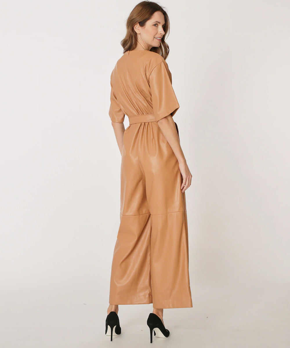 New Women’s Brown Leather Jumpsuit | 2026 Heritage Edition | Full Grain Apparel