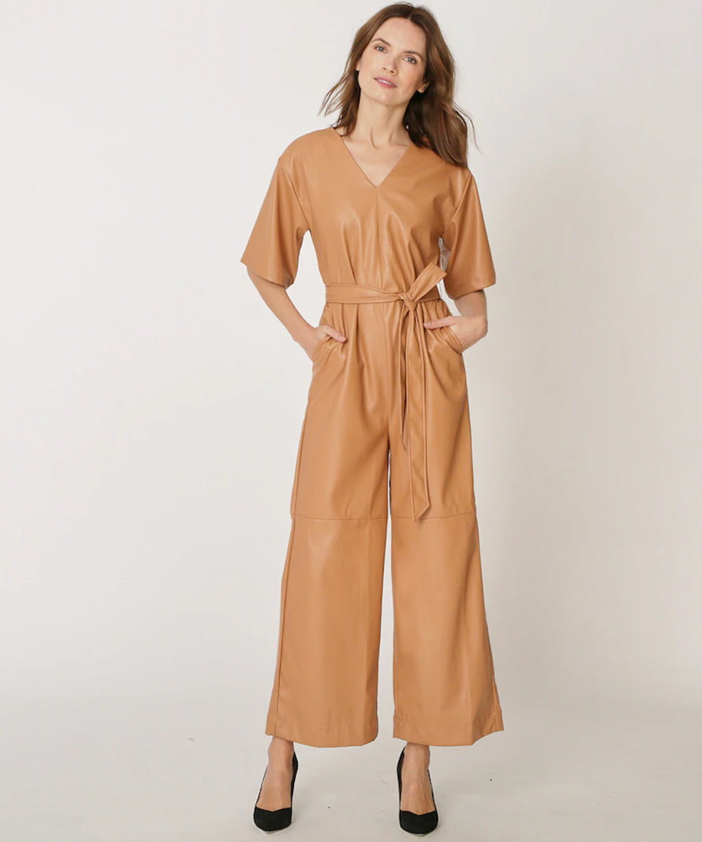 New Women’s Brown Leather Jumpsuit | 2026 Heritage Edition | Full Grain Apparel