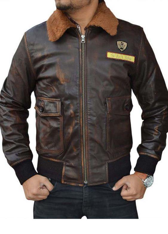 Men’s Alex Jumanji Nick Jonas Leather Jacket | Rugged Jungle Heritage | Full Grain Apparel