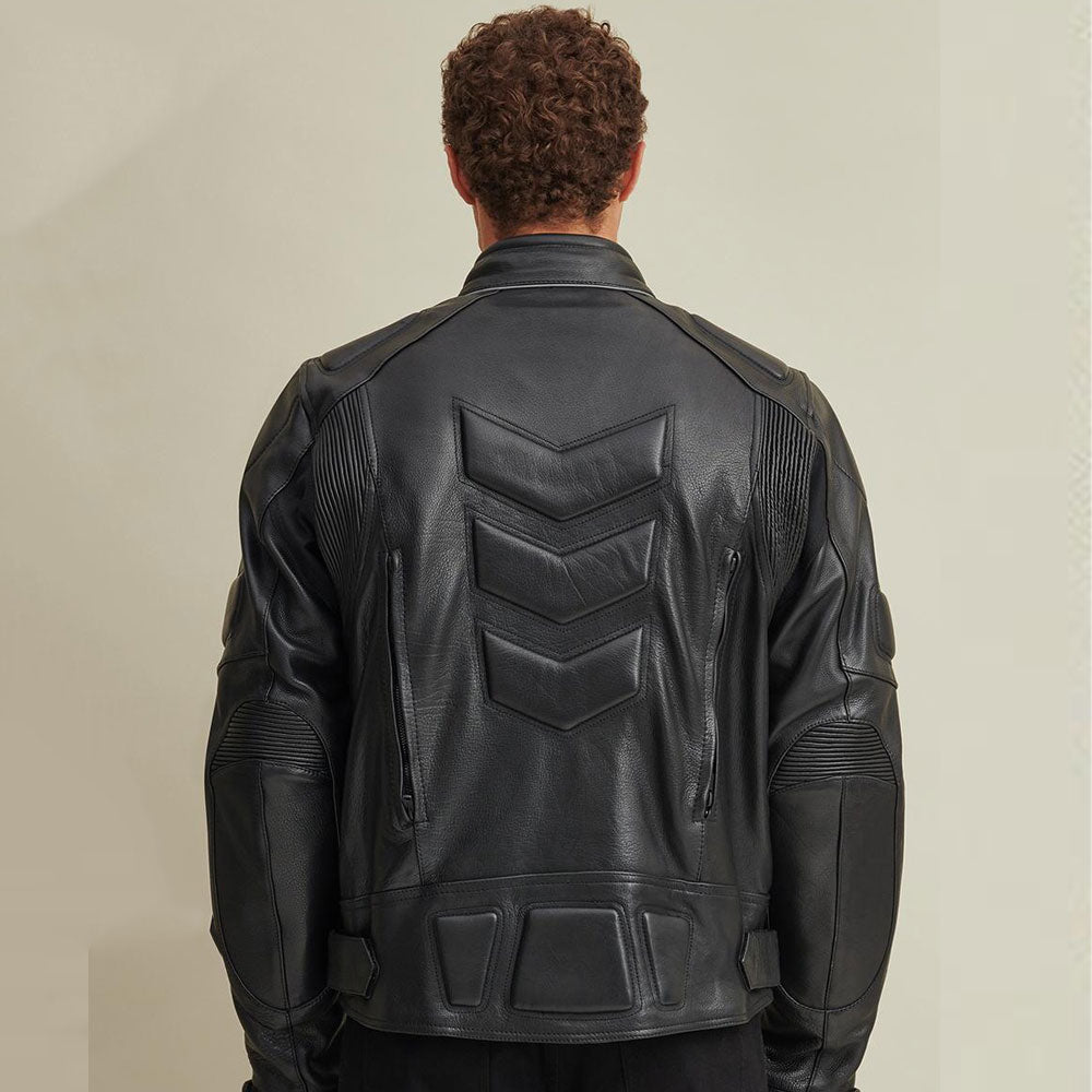 Men’s Padded Leather Riding Jacket | Armor-Ready Performance | Full Grain Apparel