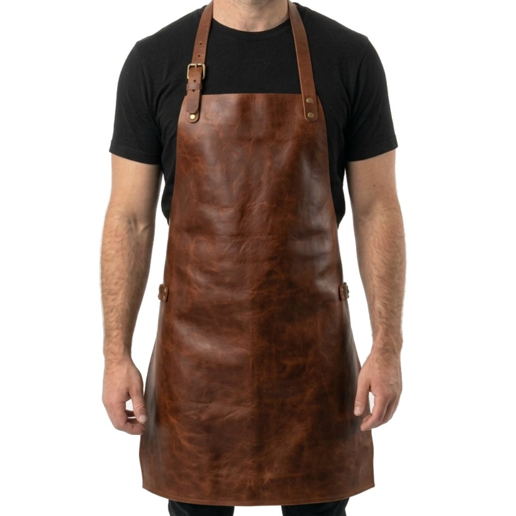 Plain BBQ Leather Grilling Apron