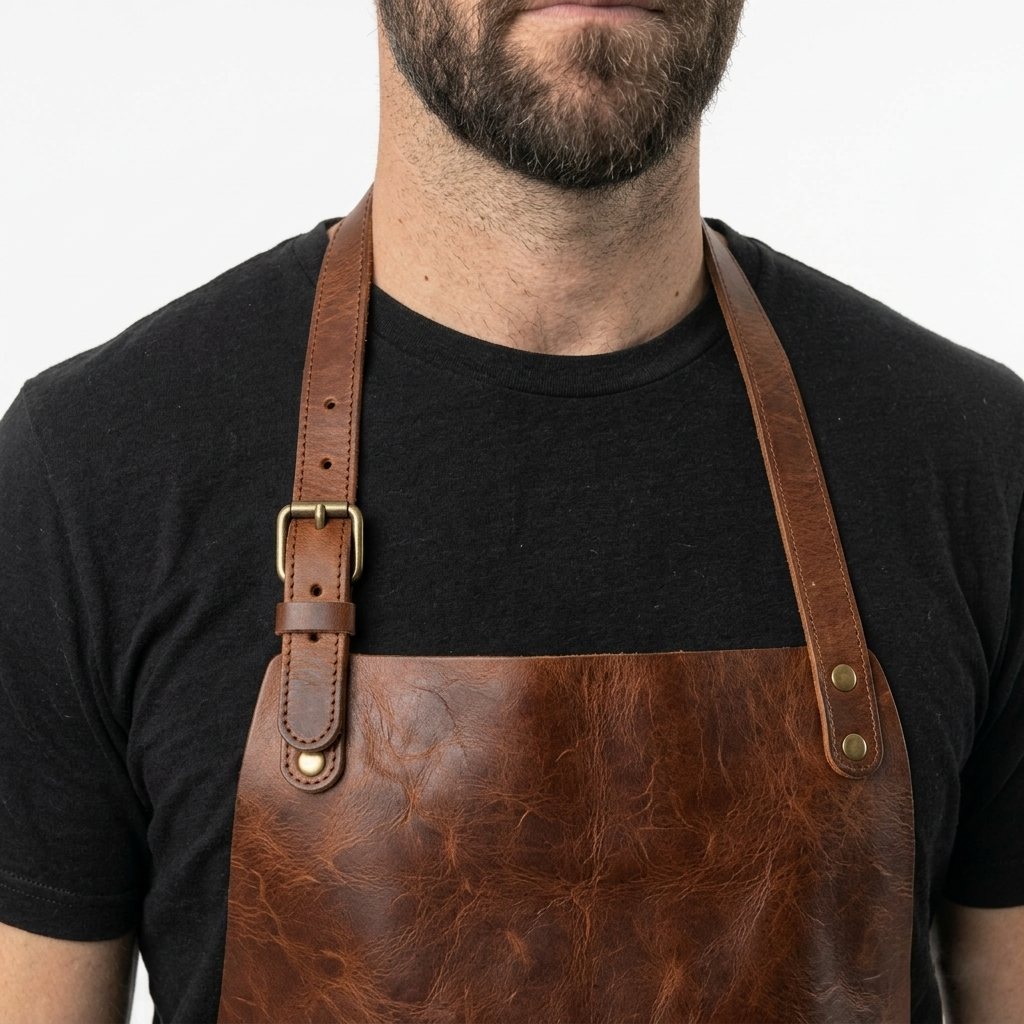 Plain BBQ Leather Grilling Apron