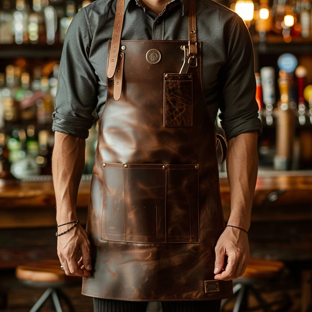 BarBlade Bar Apron - leather bartender apron