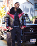 Multi-Color Leather V-Bomber Jacket | Full Grain Apparel