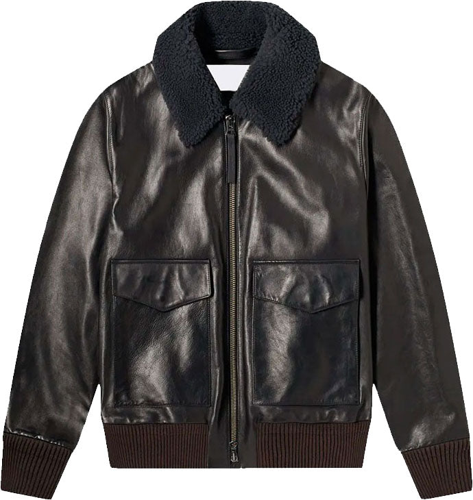 Men’s Real Quality Leather Jacket with Fur | Rugged Winter Command | Full Grain Apparel