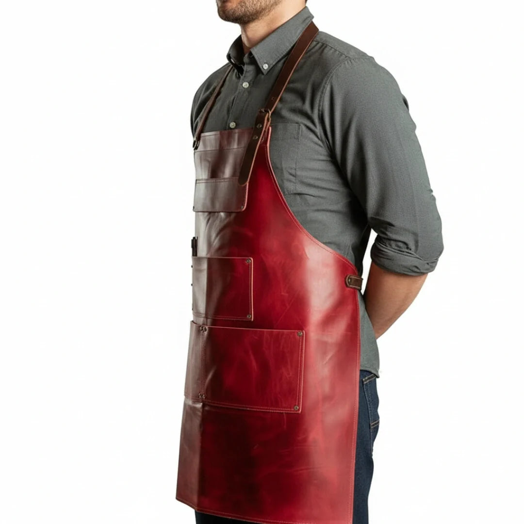 Red Prime Cut Butcher Apron