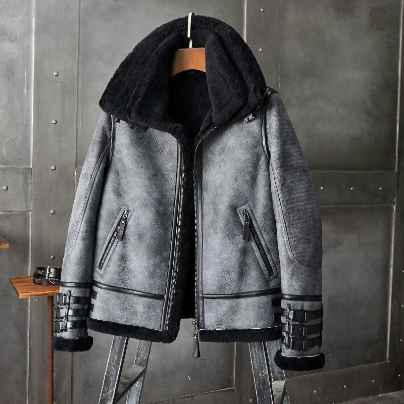 Men’s B3 Shearling Bomber Jacket | Short Fur Coat | Full Grain Apparel