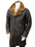 Men’s Brown Lambskin Leather Winter Trench Coat | Full Grain Apparel