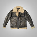 Men’s "Canyon-Ridge" B3 | Classic Brown Sheepskin | Authentic Double-Face Sherpa-Lined Bomber | Full Grain Apparel