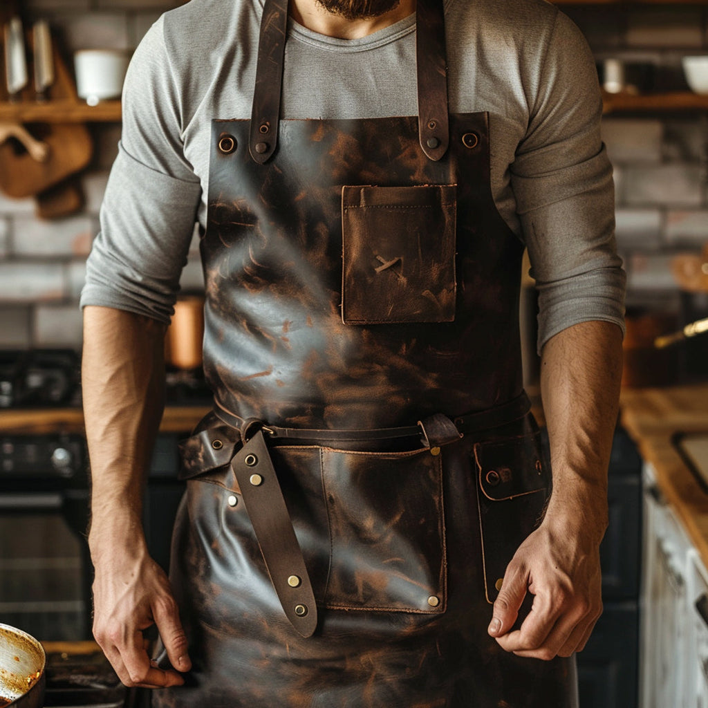 SizzleGrill Leather  Cooking Apron