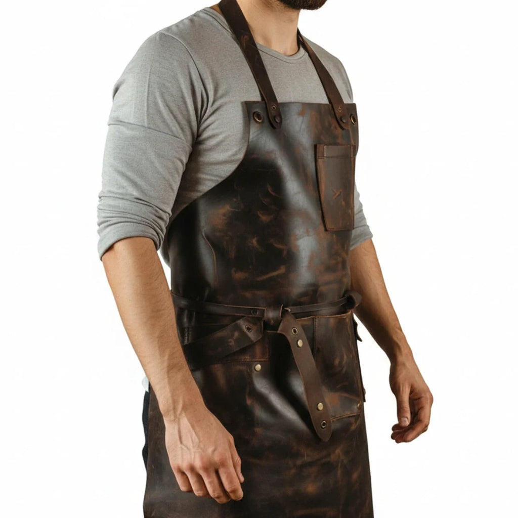 SizzleGrill Leather  Cooking Apron
