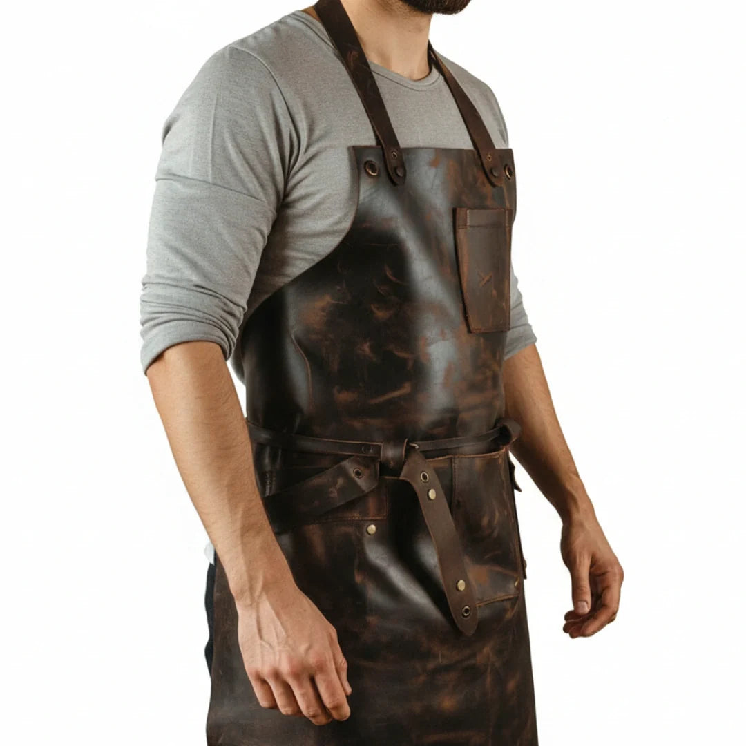 SizzleGrill Leather  Cooking Apron
