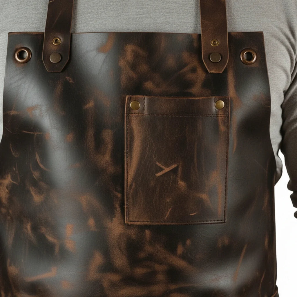 SizzleGrill Leather  Cooking Apron