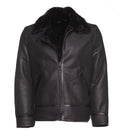 The B-3 "Shadow Ace" Aviator | Black-on-Black Real Shearling | Full Grain Apparel