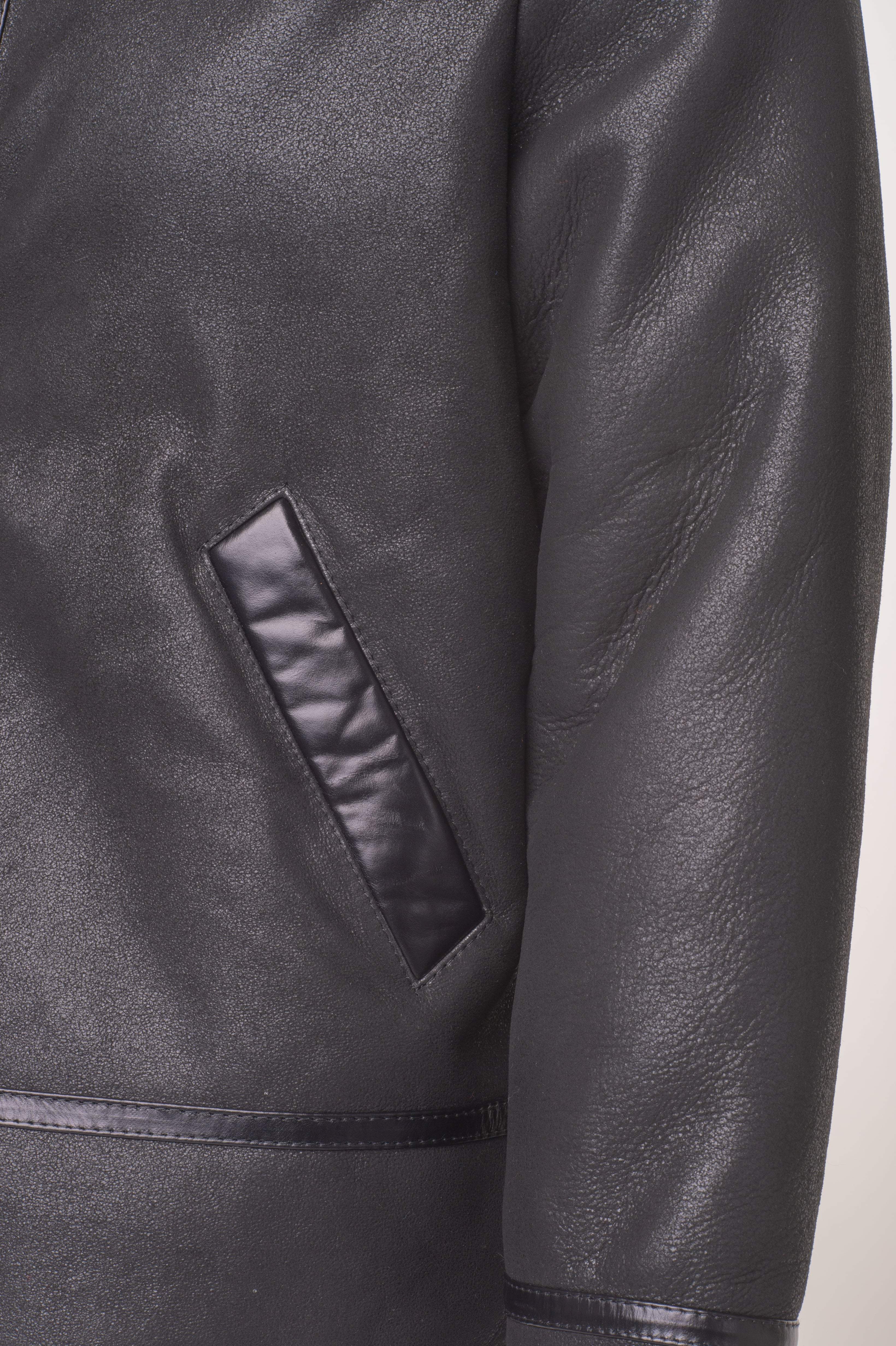 El Aviador B-3 "Shadow Ace" | Piel de Cordero Auténtica Negra sobre Negra | Prendas de Cuero de Grano Completo