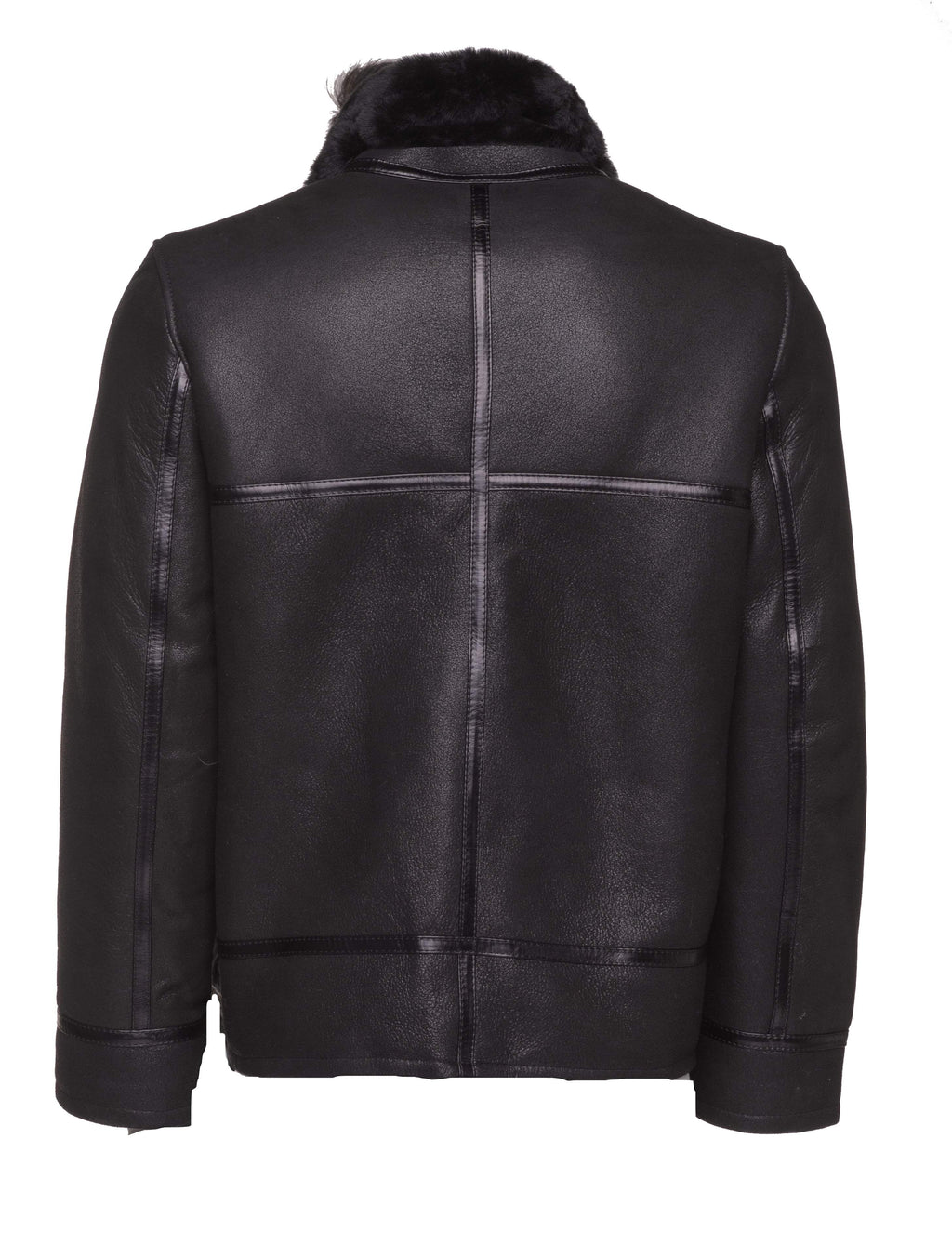 The B-3 "Shadow Ace" Aviator | Black-on-Black Real Shearling | Full Grain Apparel
