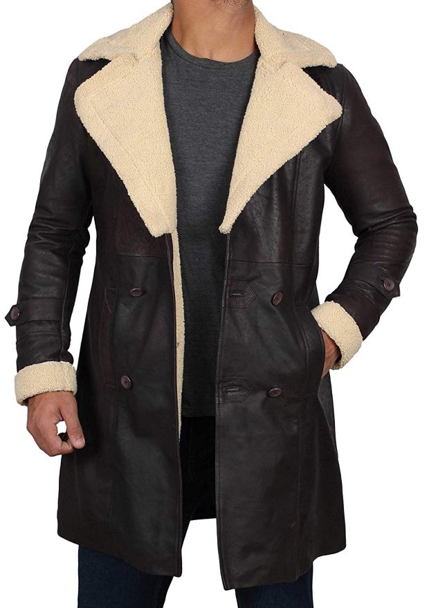Men’s Superfly Beige Shearling Leather Coat | Winter Outerwear | Full Grain Apparel