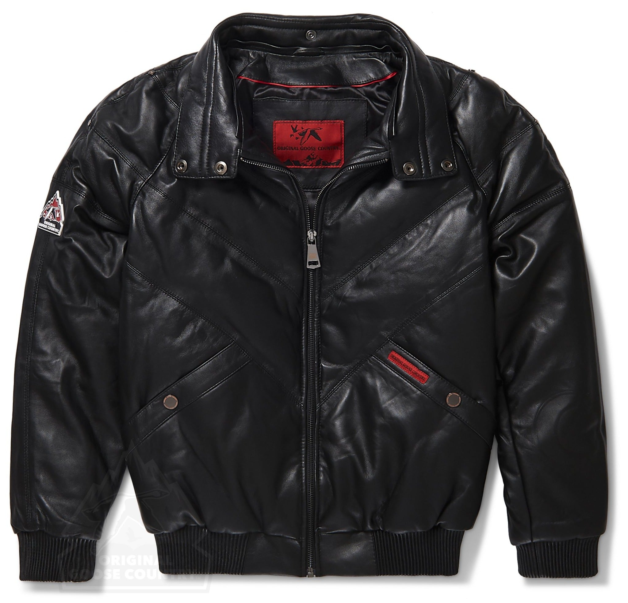 Women’s Black V-Bomber Jacket | Full Grain Apparel